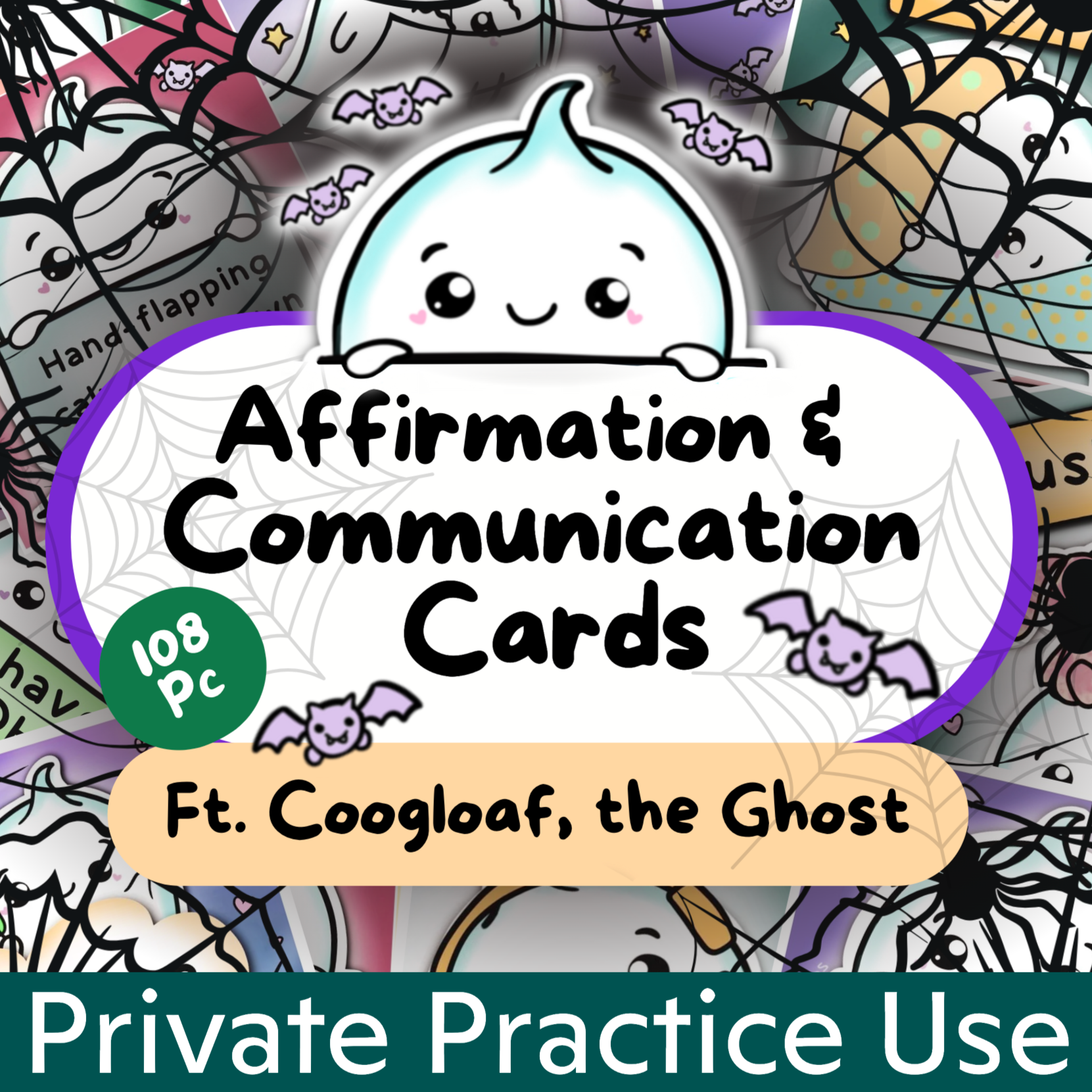 Ghost Communication Cards, Halloween PDF Autistic Affirmations, Non Speaking Adult Kit, Anxiety ADHD Autism Download, Selective Mutism Print