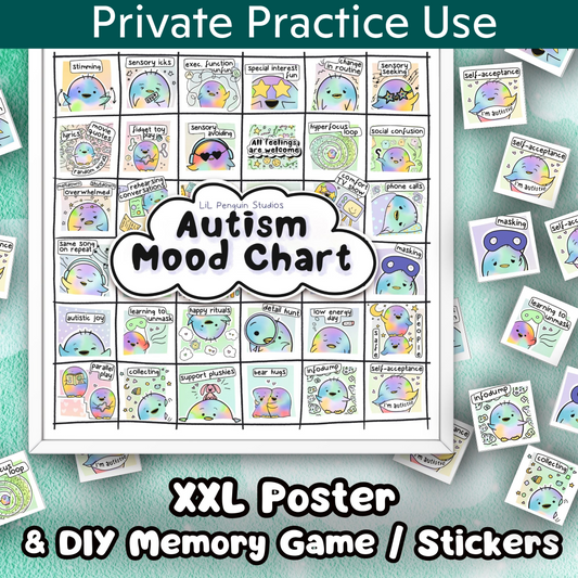 a picture of a poster with the words autism mood chart