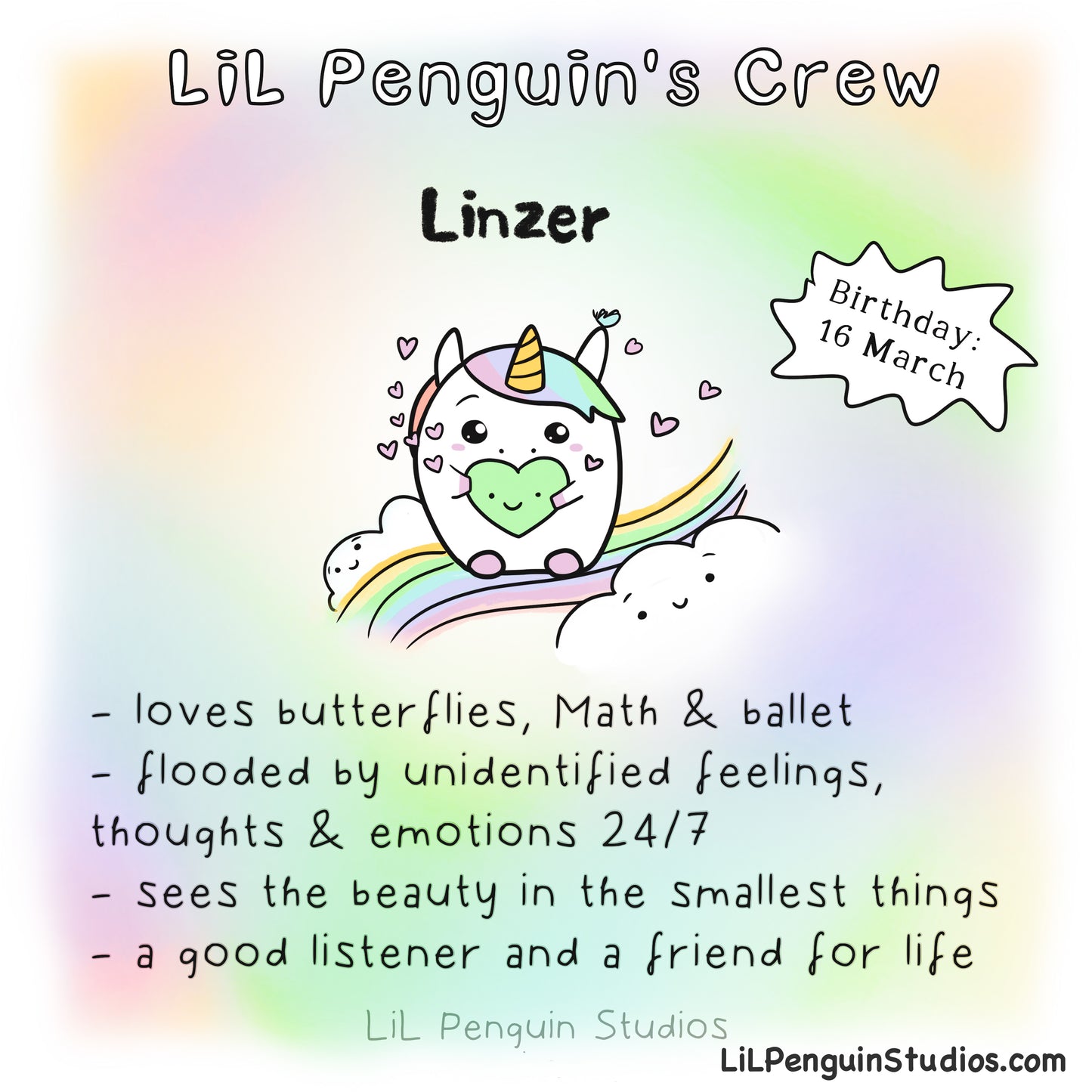 Communication Cards & Affirmation Cards (Digital) ft. Linzer, the Unicorn - Personal Use