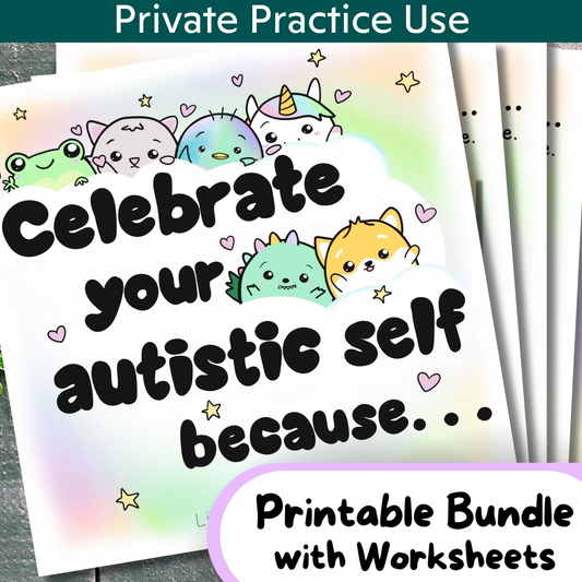 a set of five printable selfies with the words celebrate your artistic self because