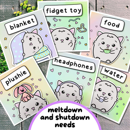 Cat Communication Cards & Affirmation Cards (Digital) - PRIVATE PRACTICE USE