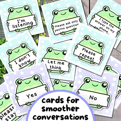 Communication Cards & Affirmation Cards (Digital) ft. Pogi, the Frog - Private Practice Use