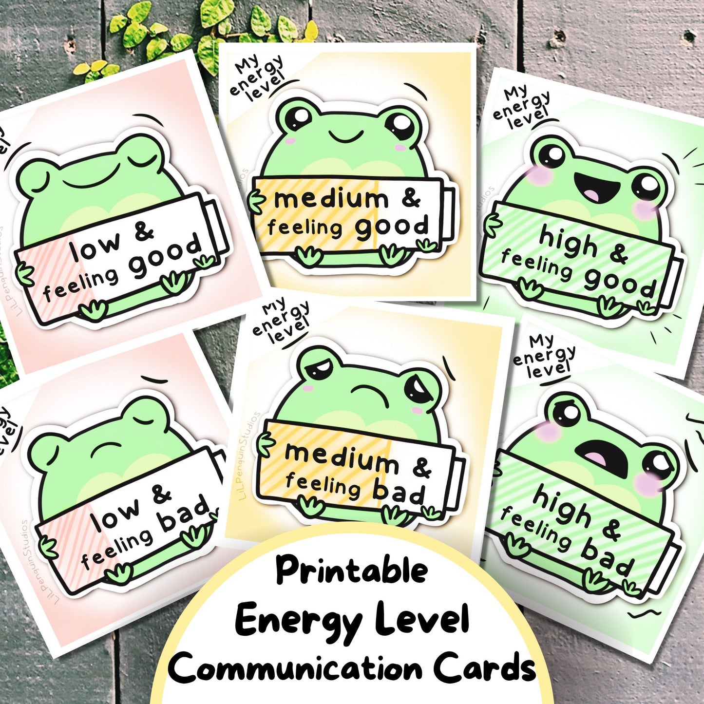 Frog Feelings and Energy Levels Bundle (Digital) - PRIVATE PRACTICE USE