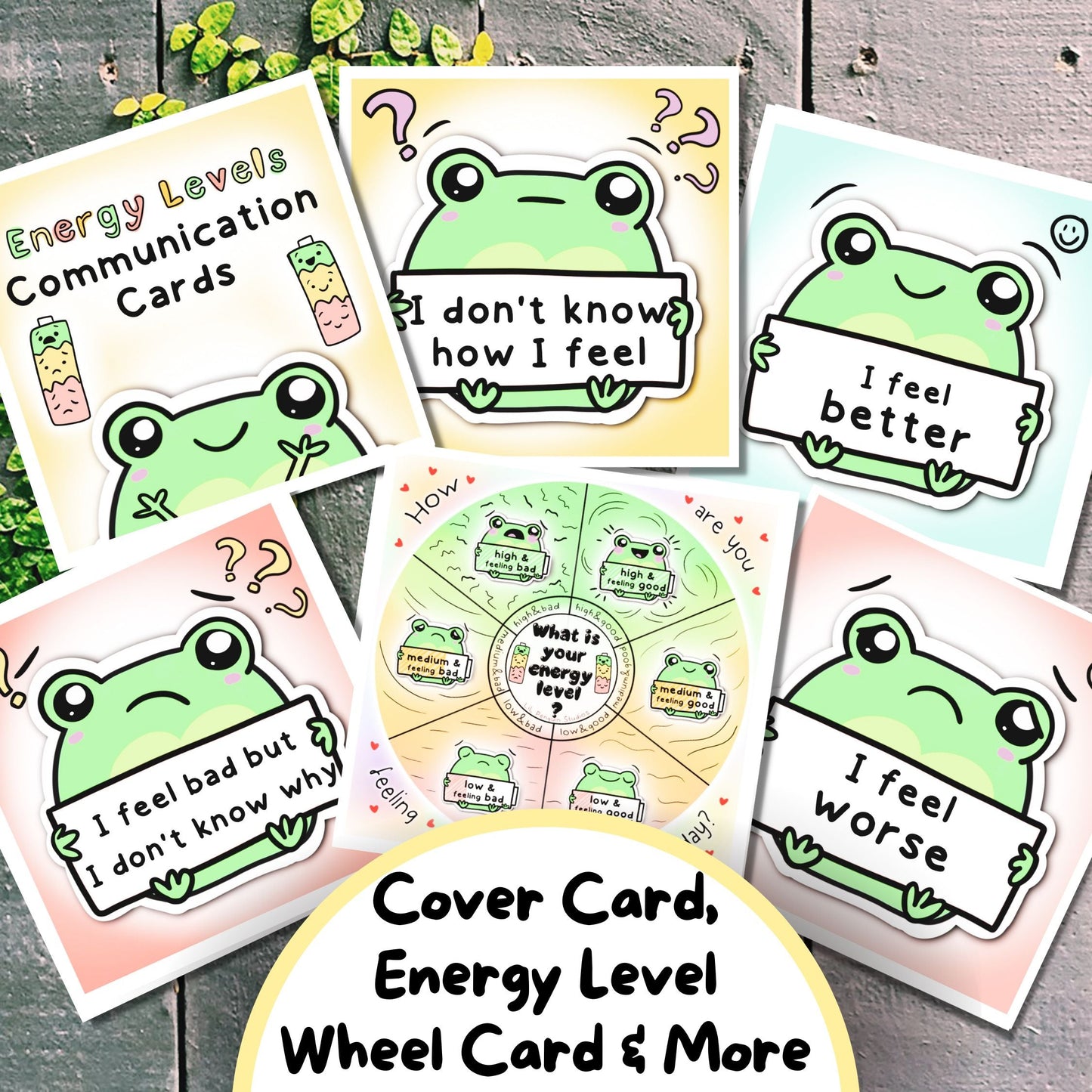 Frog Feelings and Energy Levels Bundle (Digital) - PRIVATE PRACTICE USE