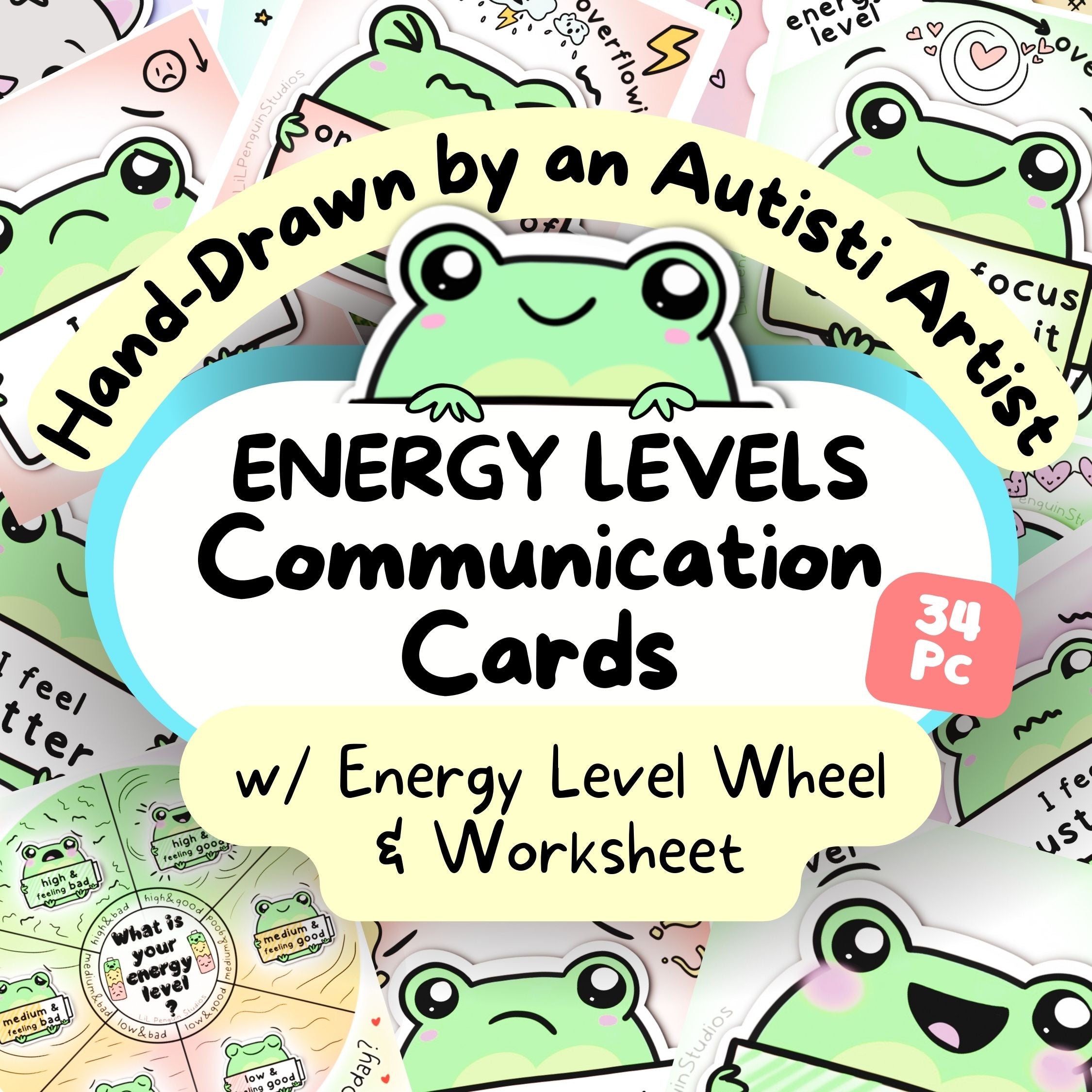 Autism Energy Levels Communication Cards | LiL Penguin Studios