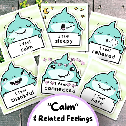 Shark Autism Feelings Kit, Adult Communication Card, Non Verbal Kids Emotion Flash Cards, Autistic Burnout Energy Levels, Emotional Learning