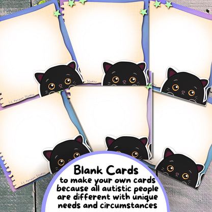 Black Cat Autism Self-Advocacy Card Pack (PRIVATE PRACTICE USE)