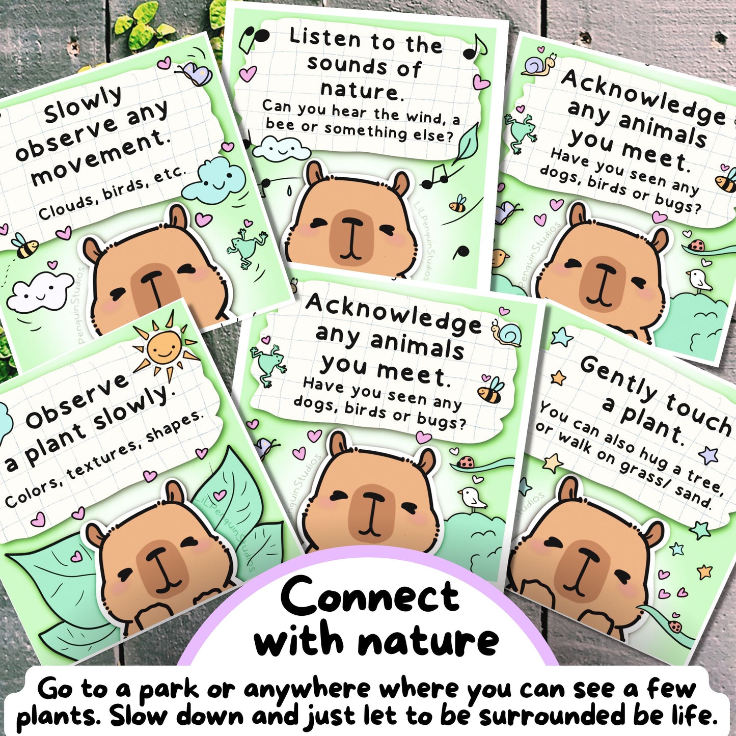 Capybara Autism Calming Kit, Autistic Meltdown Prevention, Burnout Recovery, Anxiety Relief Cards, ADHD Printable, Therapist Print, ASD PDF