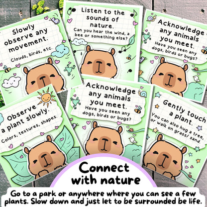 Capybara Autism Calming Kit, Autistic Meltdown Prevention, Burnout Recovery, Anxiety Relief Cards, ADHD Printable, Therapist Print, ASD PDF