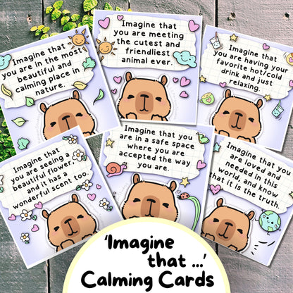 Capybara Autism Calming Kit, Autistic Meltdown Prevention, Burnout Recovery, Anxiety Relief Cards, ADHD Printable, Therapist Print, ASD PDF