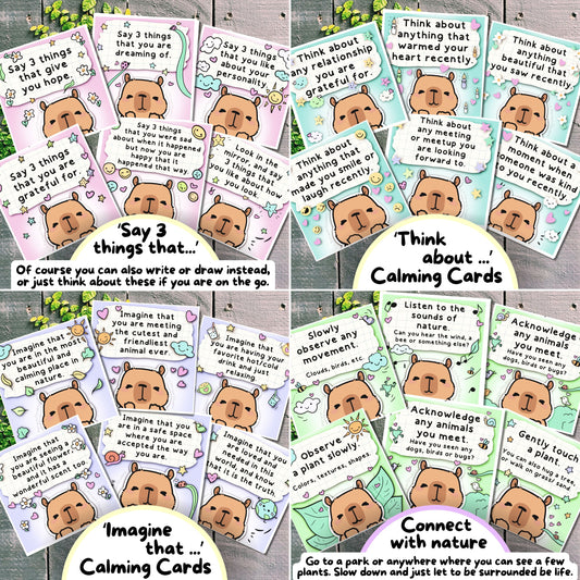 Capybara Calming Cards