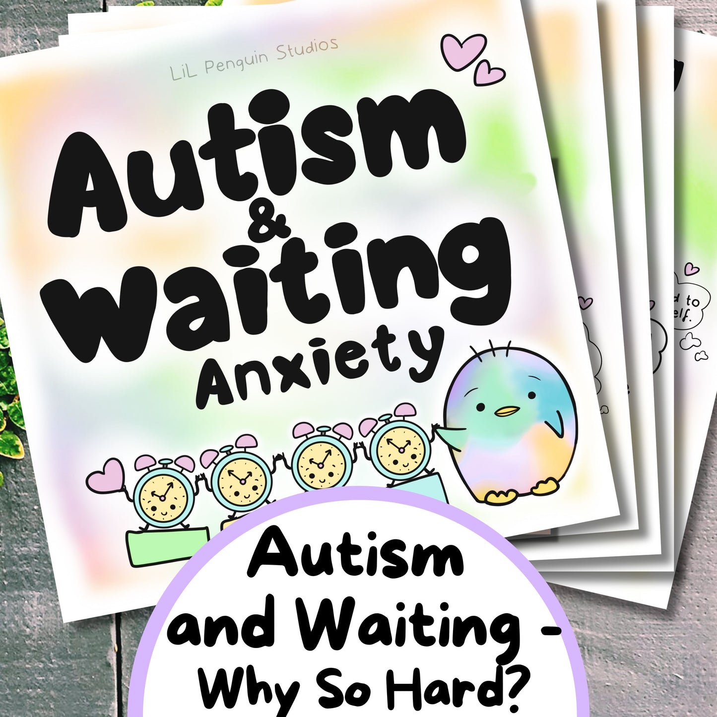 Autism Anxiety Relief Kit for Waiting and Travel, ASD Calming Cards, Autistic Self-Care Bundle, Sensory Overload Prints, Neurodivergent Zine