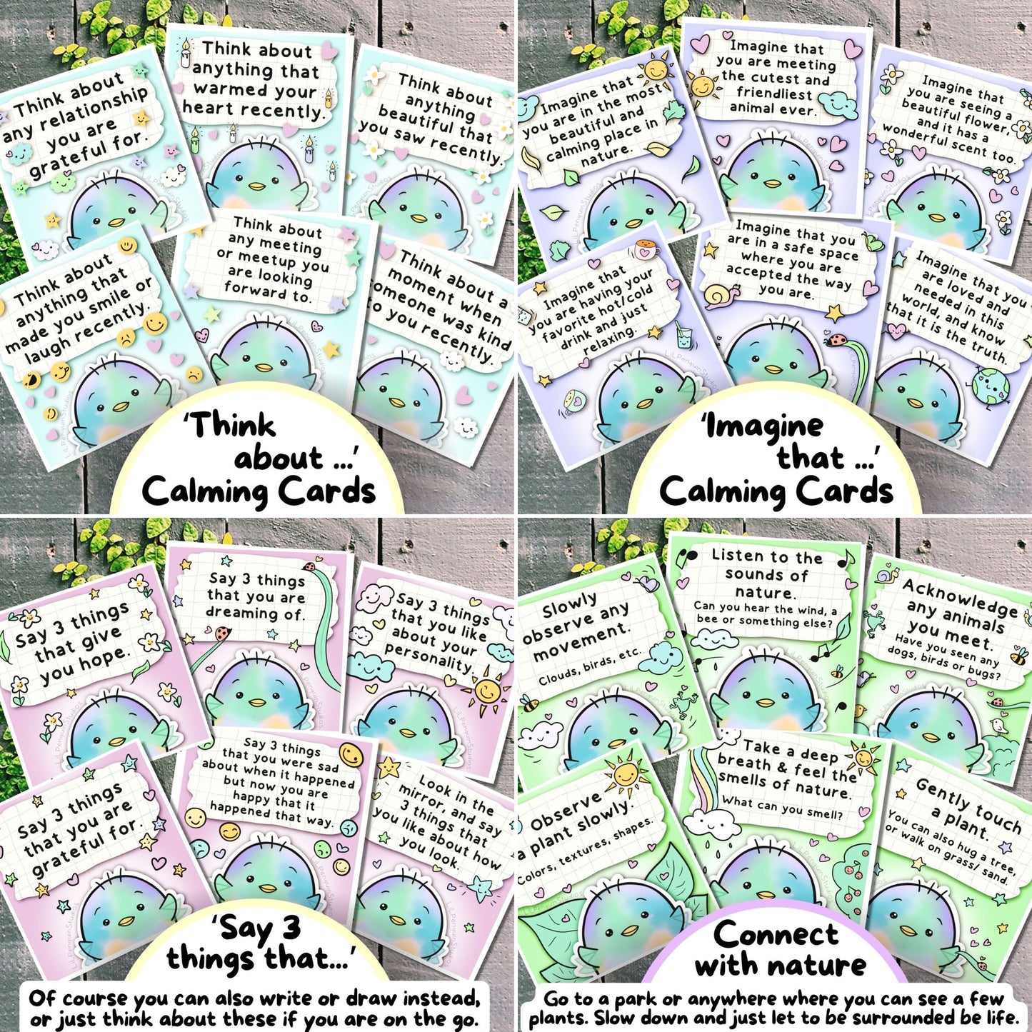 Autism Calm Corner Bundle (Autistic Coloring Book, Feelings Flashcards, Energy Levels, Grounding, Affirmations) - PRIVATE PRACTICE USE