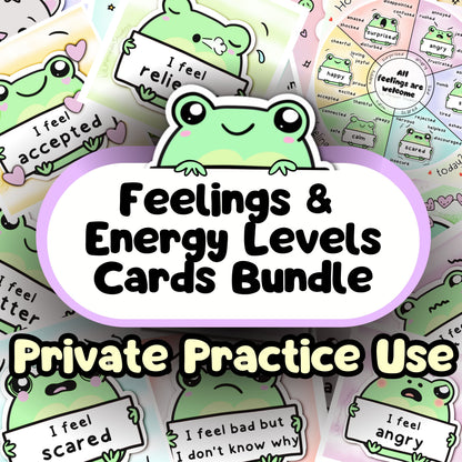 Frog Feelings and Energy Levels Bundle (Digital) - PRIVATE PRACTICE USE