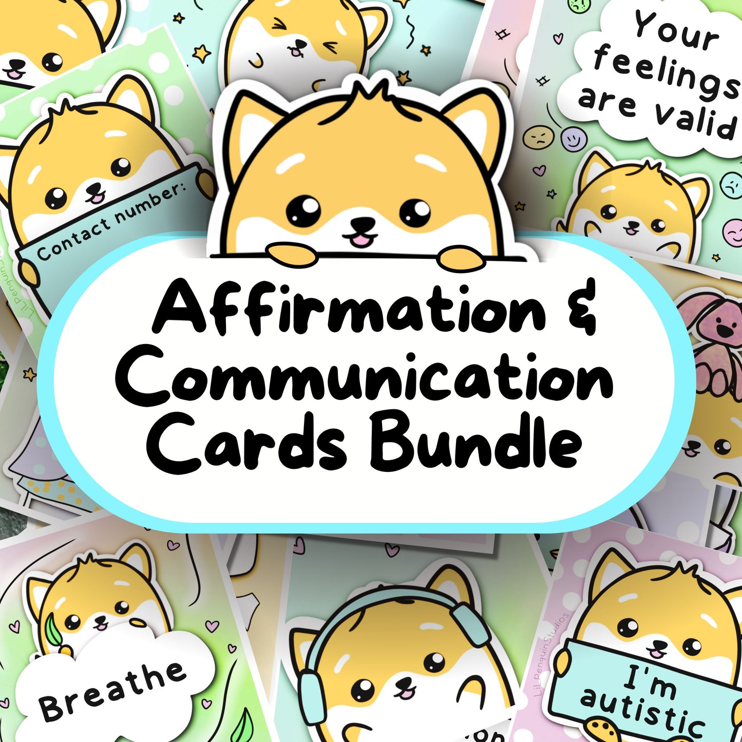 Dog Communication Cards and Affirmations Bundle (Autism, Anxiety, Hidden Disabilities)