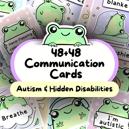 48+48 Frog Daily Communication Cards (Autism, Anxiety, Hidden Disabilities)