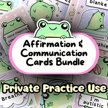 Frog Communication Cards & Affirmation Cards (Digital) - PRIVATE PRACTICE USE