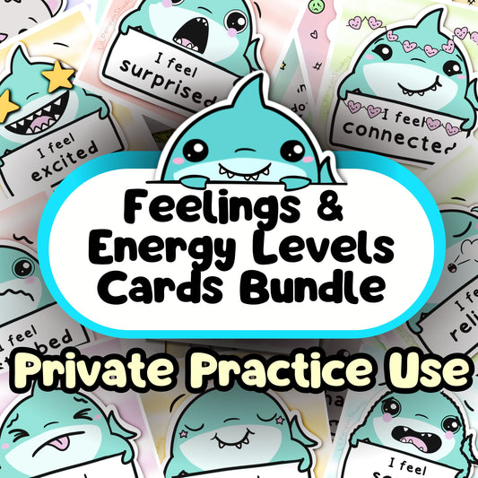 Shark Feelings and Energy Levels Bundle (Digital) - PRIVATE PRACTICE USE