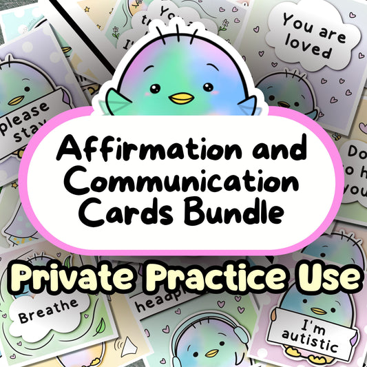 Penguin Affirmation and Communication Cards Bundle - PRIVATE PRACTICE USE