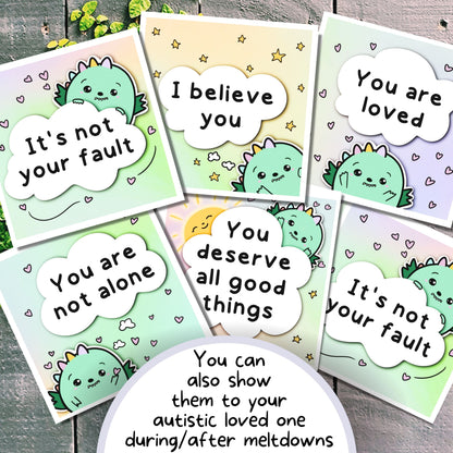 Dino Lover Autism MEGA BUNDLE (Communication Cards, Affirmations, Feelings and Energy Levels))