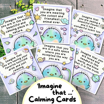 Anxiety Relief Cards, Autism Calm-Down Kit, Autistic Burnout Prevention, Meltdown Recovery, Penguin ADHD Autism Cards, Neurodivergent Poster, Therapy Worksheet,