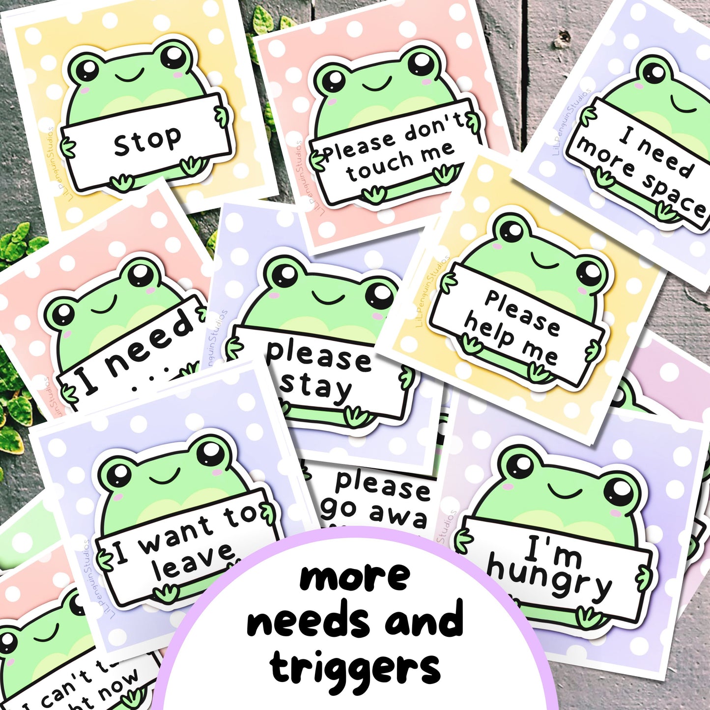 Communication Cards & Affirmation Cards (Digital) ft. Pogi, the Frog - Personal Use