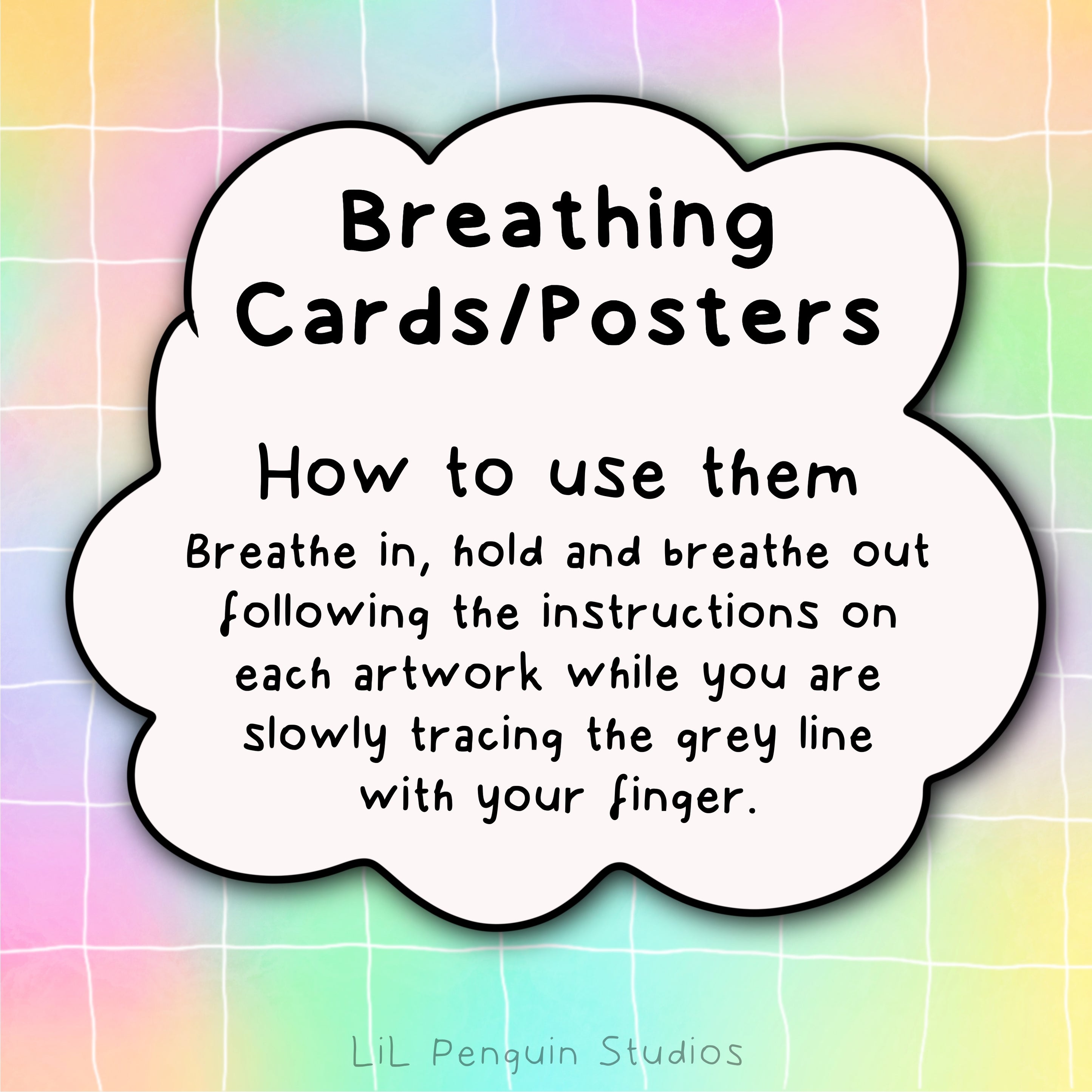 Mindfulness Breathing Cards/Posters | LiL Penguin Studios