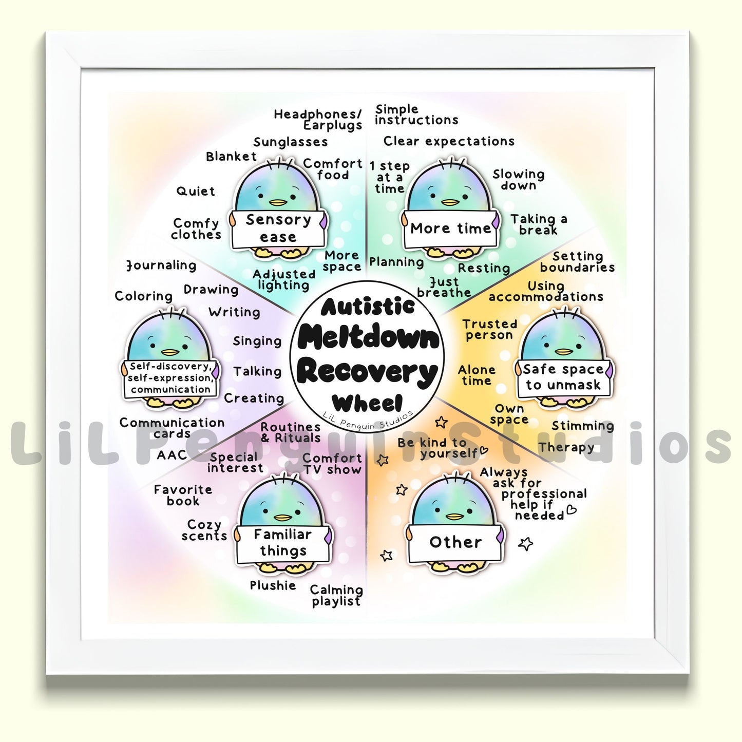 4-Pc 'Autistic Meltdown' Poster and Worksheet Set (Printable) - PRIVATE PRACTICE USE