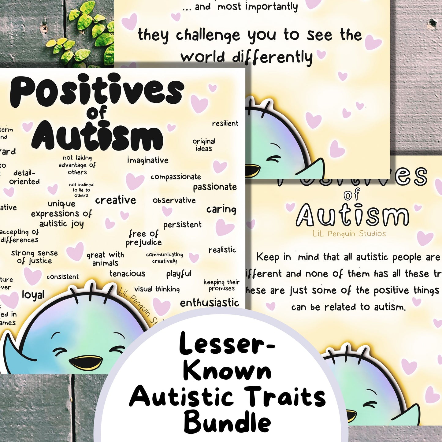 15 Autism Zines Mega Bundle, Printable Therapy Worksheets, Neurodiversity Poster, Unmasking Autism, Burnout, Meltdown, Self-Care, Masking, Penguin Autism Support Kit for autistic adults and kids, parents, teachers, caregivers and therapists