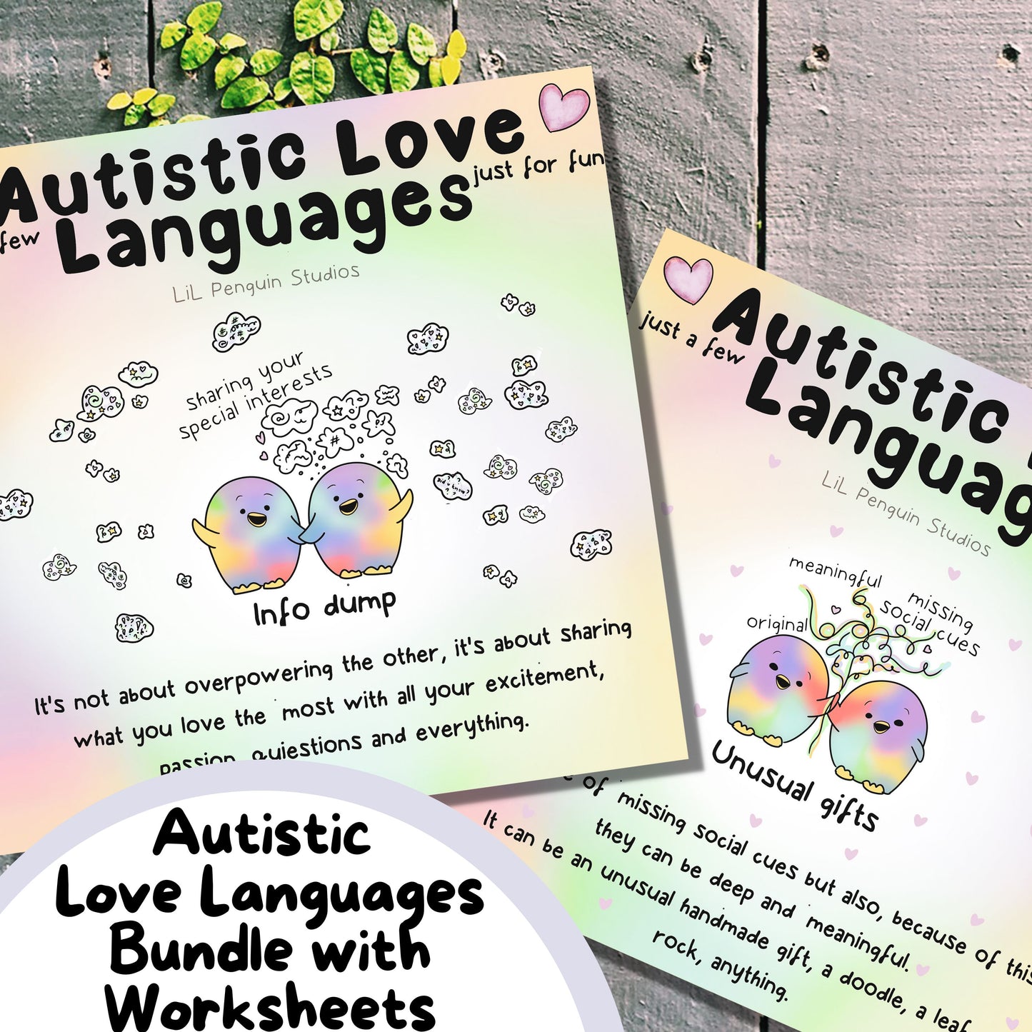 15 Autism Zines Mega Bundle, Printable Therapy Worksheets, Neurodiversity Poster, Unmasking Autism, Burnout, Meltdown, Self-Care, Masking, Penguin Autism Support Kit for autistic adults and kids, parents, teachers, caregivers and therapists