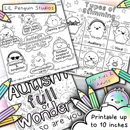 The Autism Coloring Poster Book (Digital) - PRIVATE PRACTICE USE