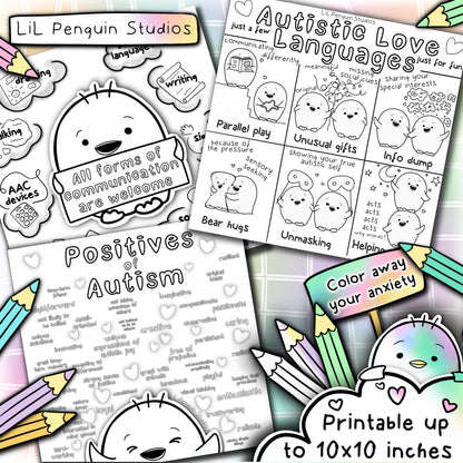 The Autism Coloring Poster Book (Digital) - PRIVATE PRACTICE USE