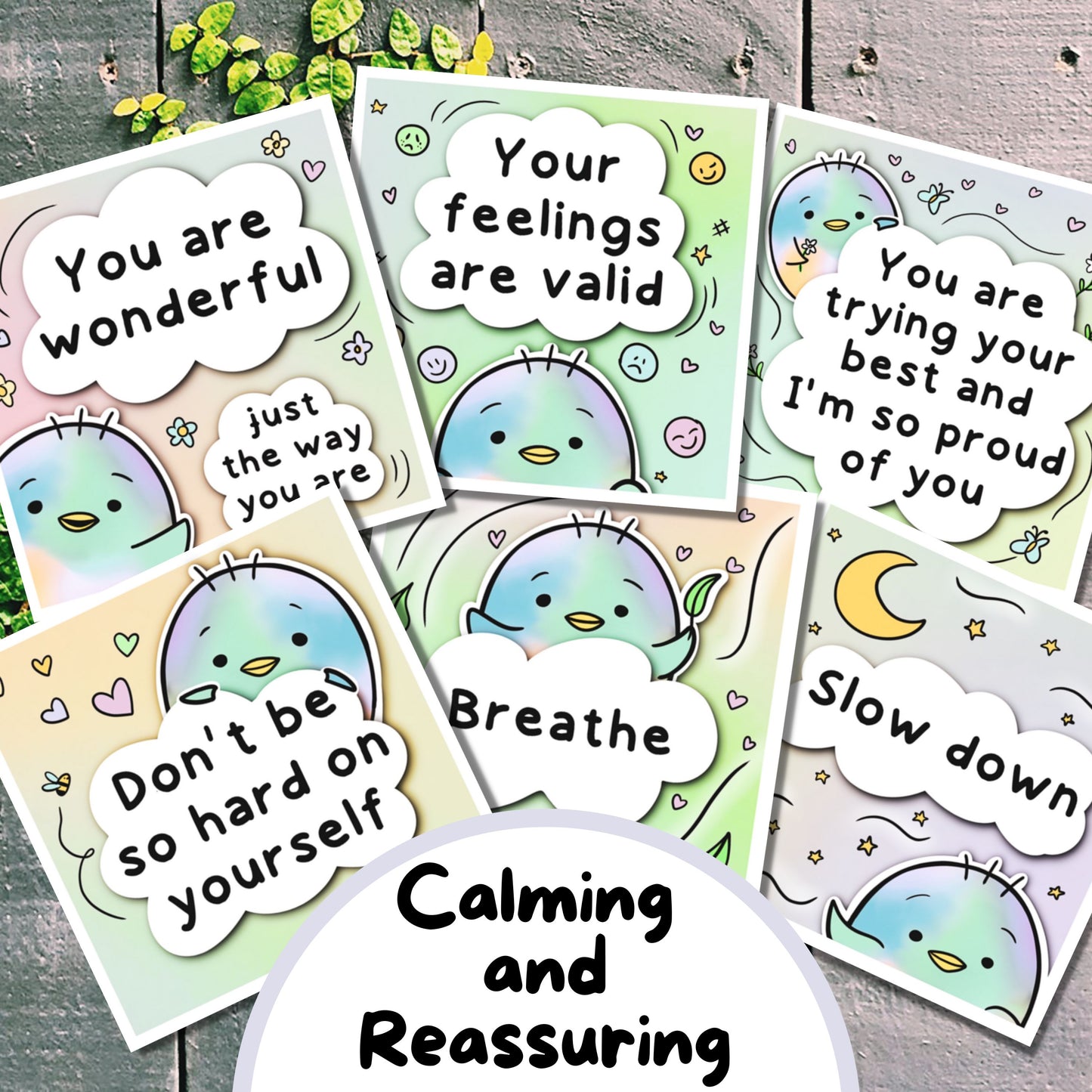 Penguin Communication Cards and Affirmations Bundle (Autism, Anxiety, Hidden Disabilities)