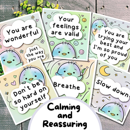 Penguin Communication Cards and Affirmations Bundle (Autism, Anxiety, Hidden Disabilities)