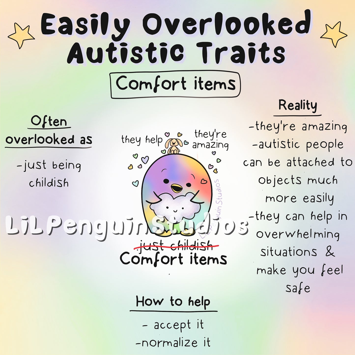 'Easily Overlooked Autistic Traits' Printable Bundle