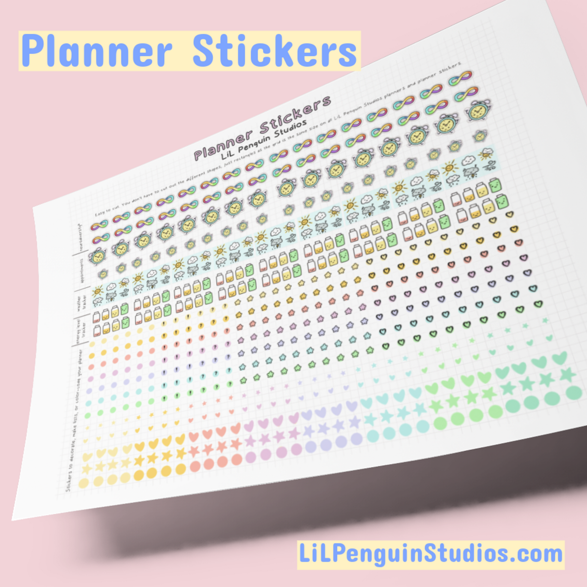 Planner Stickers Numbers Cute, Letter Sticker Planners