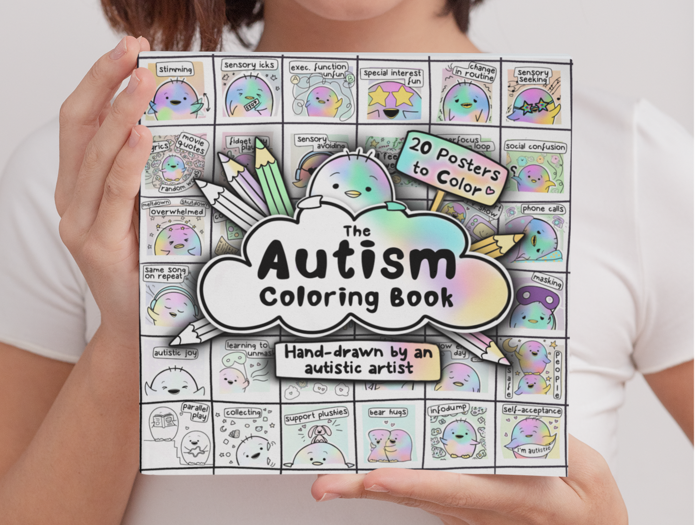 Autism Calm Corner Bundle (Autistic Coloring Book, Feelings Flashcards, Energy Levels, Grounding, Affirmations) - PRIVATE PRACTICE USE