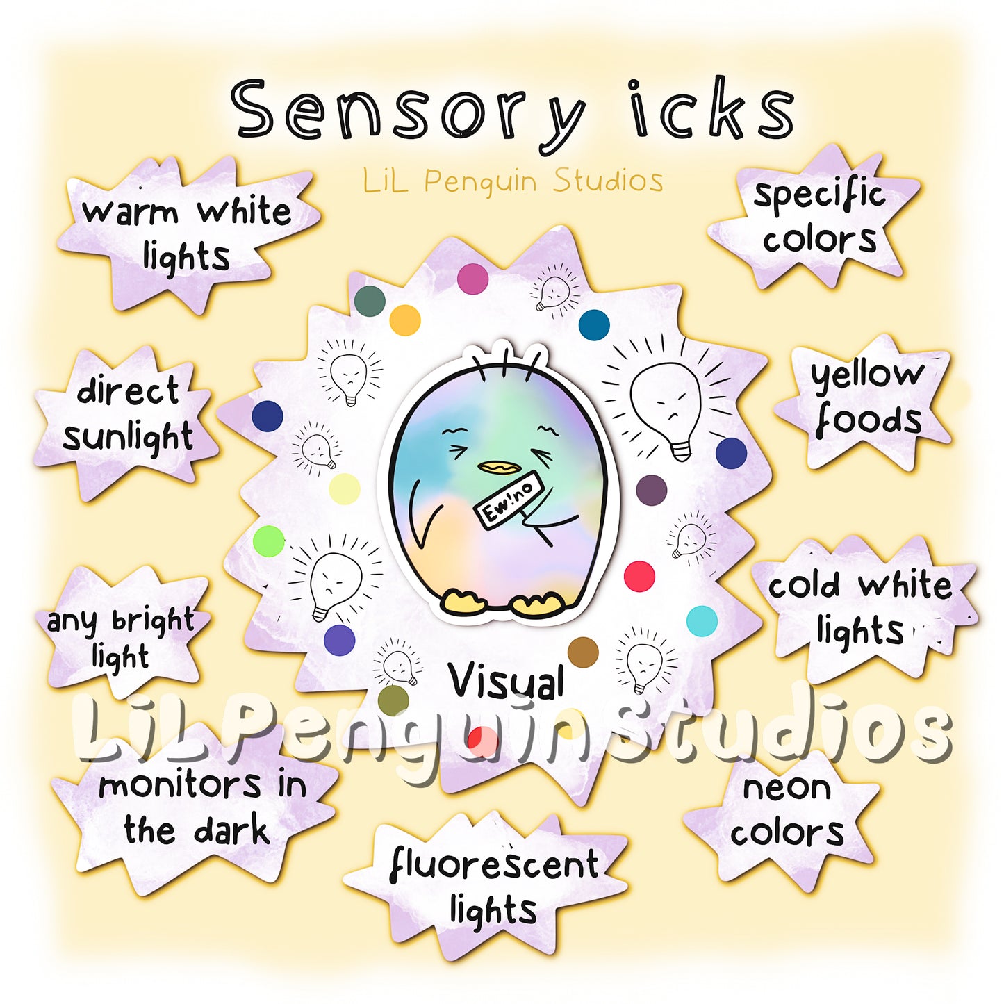 'Sensory Icks' Printable Bundle with Worksheets - Private Practice Use