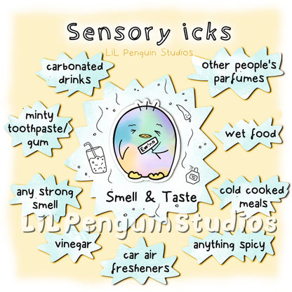 'Sensory Icks' Printable Bundle with Worksheets - Private Practice Use