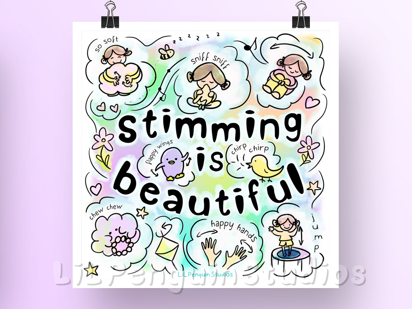 'Stimming Is Beautiful' DIGITAL Printable Poster