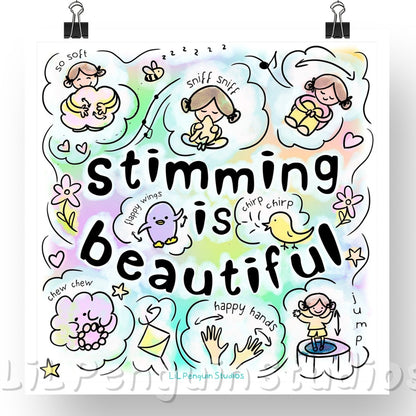 'Stimming Is Beautiful' DIGITAL Printable Poster