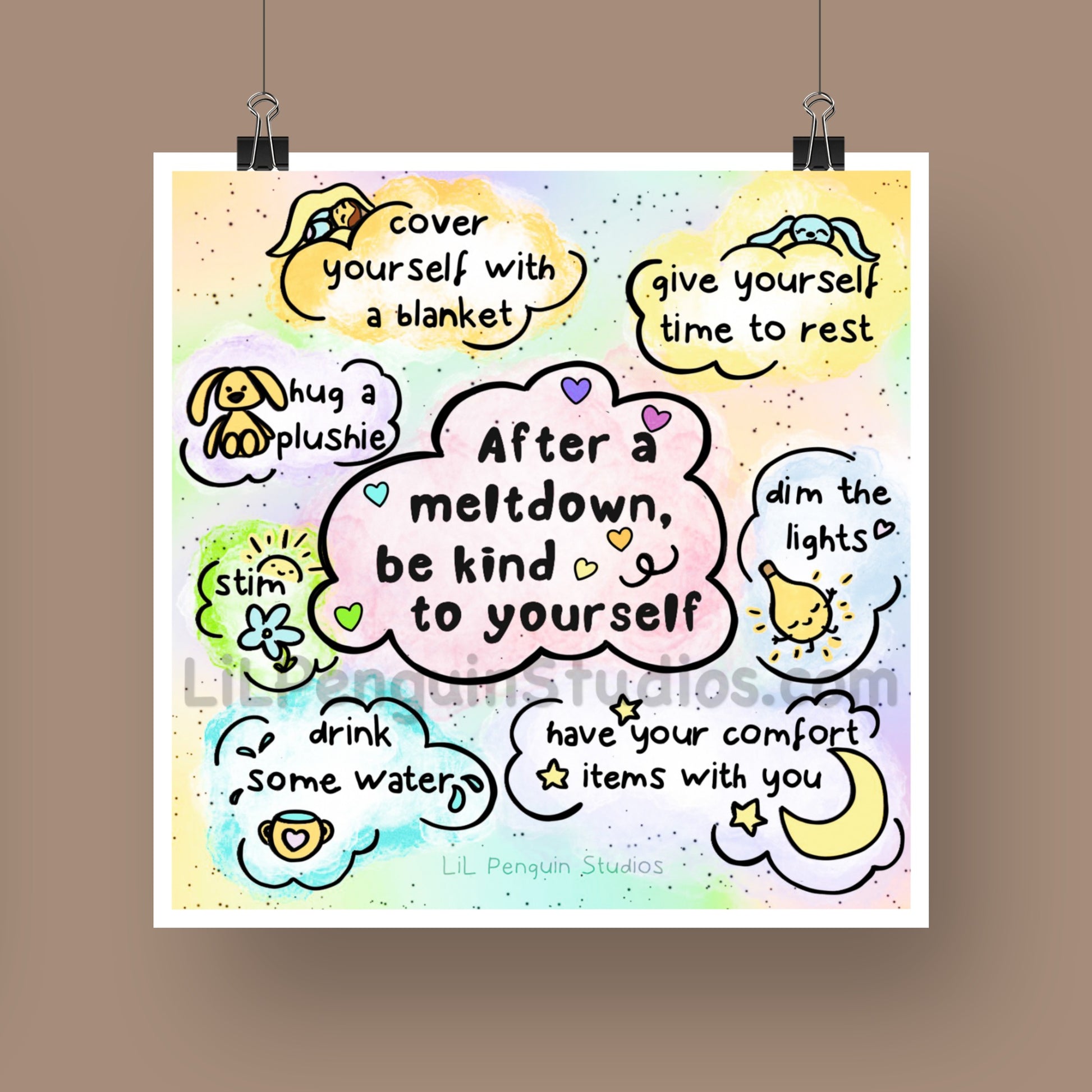After a meltdown, be kind to yourself' DIGITAL Printable Art - Personal Use