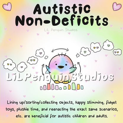 'Autistic Non-Deficits' Printable Bundle - For Institutions, Journals, etc.