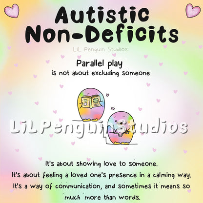 'Autistic Non-Deficits' Printable Bundle - Private Practice Use